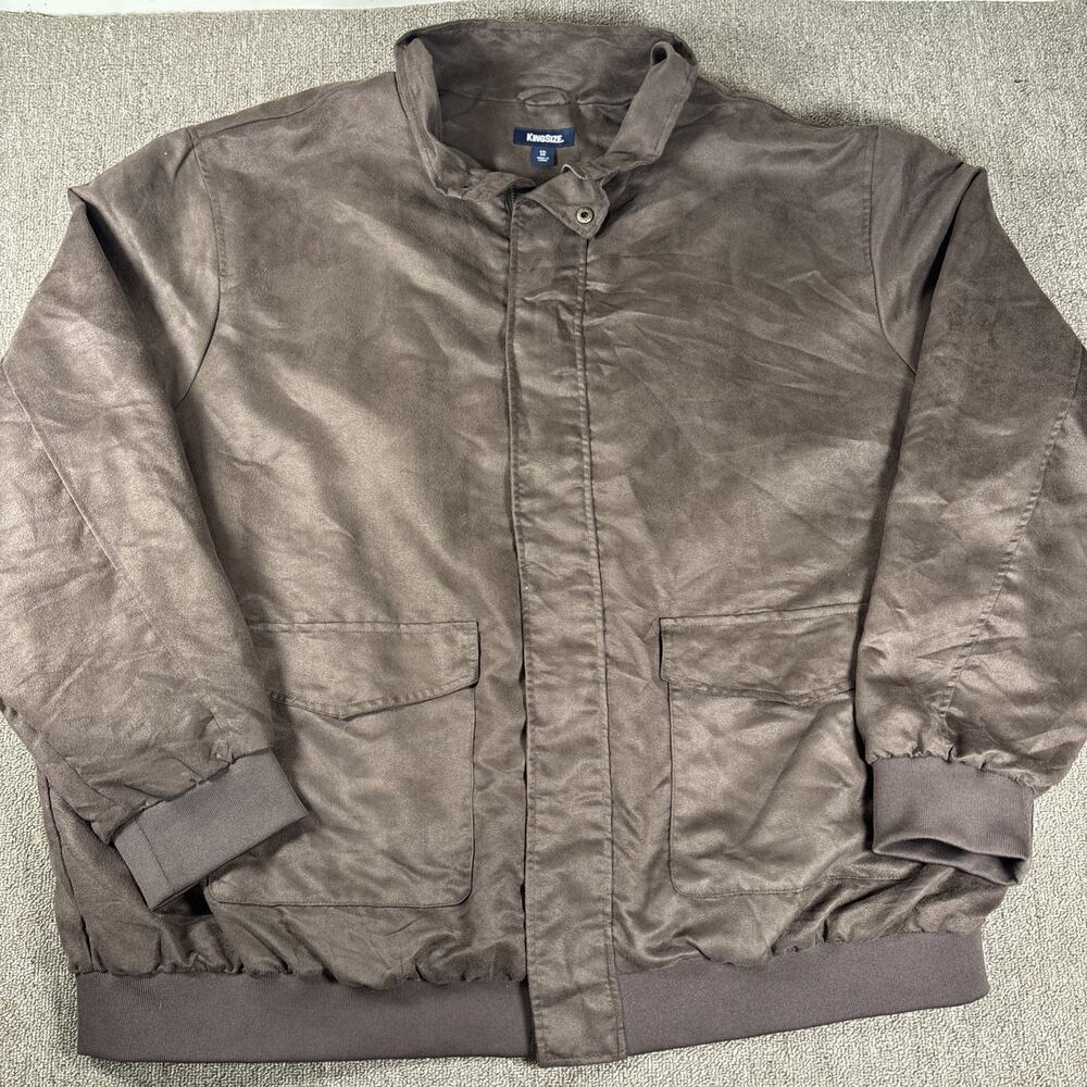 King Size Brand Zip Up Microsuede Jacket 4XL